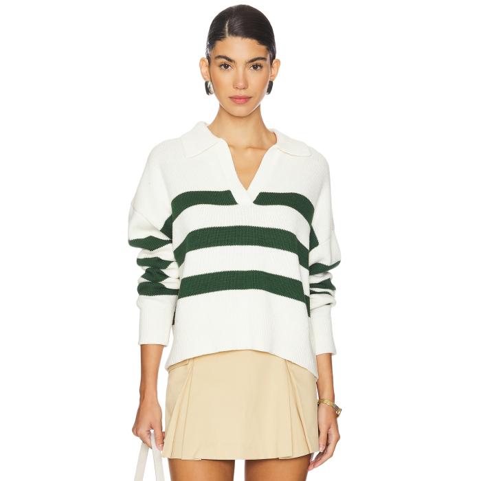 Velvet By Graham & Spencer 【 Lucie Pullover Women Milk & Forest 】 レディースファッション トップス ニット セーター その他 レディース フォレスト