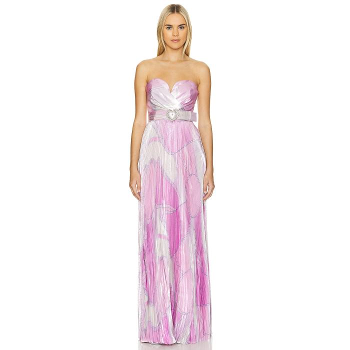 Rebecca Vallance 【 Samar Strapless Gown Women Print 】 レディースファッション ドレス レディース