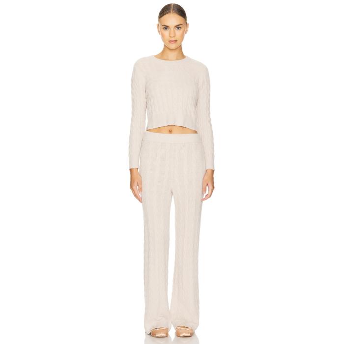 Barefoot Dreams 【 X Revolve Cozychic Lite Cable Pullover & Pant Set Women Stone 】 ライト パンツ レディース｜スニケス 28,275円