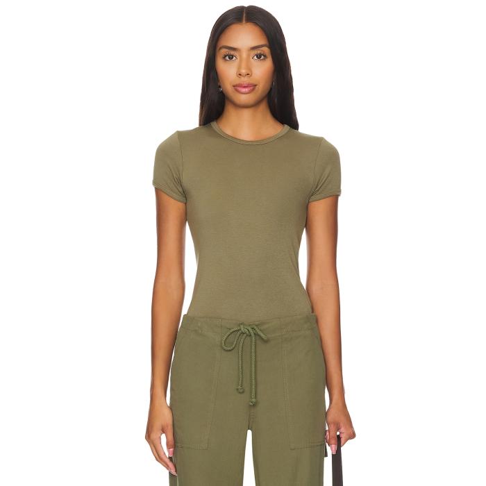 Donni. 【 Baby Rib Baby Tee Women Olive 】 Tシャツ レディースファッション トップス Tシャツ カットソー レディース olive オリーブ