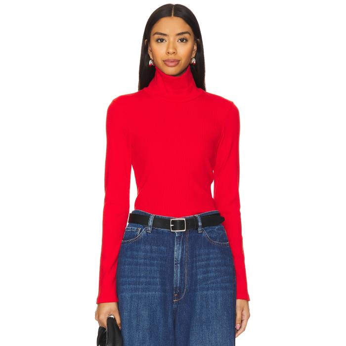 Donni. 【 The Rib Turtleneck Women Tomato 】 レディースファッション トップス その他 レディース