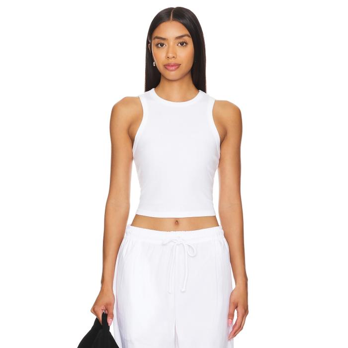 Year Of Ours 【 Racer Crop Tank Women White 】 Crop クロップ タンクトップ スポーツ アウトドア フィットネス トレーニング ウェア レディースウェア トップス レディース 白色 ホワイト