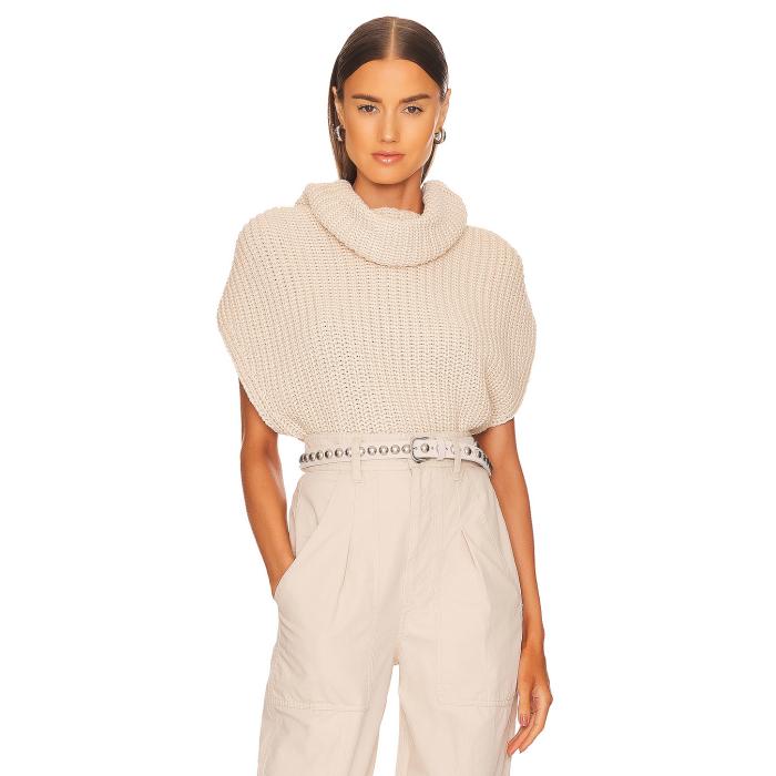 525 【 Cate Sleeveless Turtleneck Sweater Women Cream 】 Sleeveless ノンスリーブ トレーナー レディースファッション トップス ニット セーター その他 レディース クリーム 18,432円