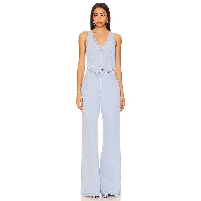 アマンダアプリチャード Amanda Uprichard 【 Ethan Jumpsuit Women Iceberg 】 飛び降りる背広 レディース