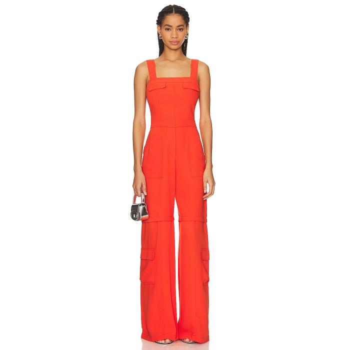 アマンダアプリチャード Amanda Uprichard 【 Frida Jumpsuit Women Mandarin 】 飛び降りる背広 レディース