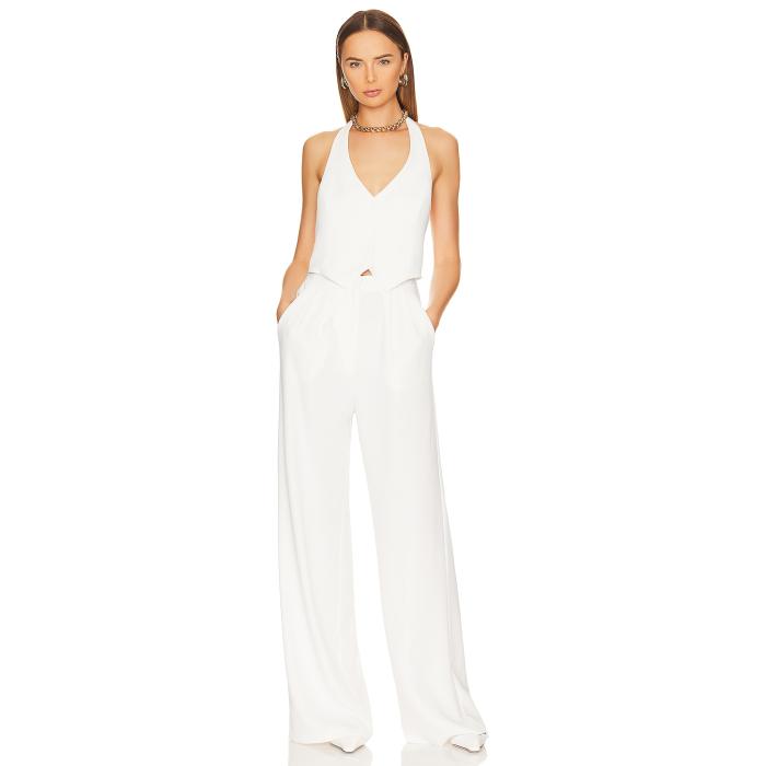 アマンダアプリチャード Amanda Uprichard 【 Isadore Jumpsuit Women Ivory 】 ジャンプスーツ レディースファッション その他 レディース アイボリー