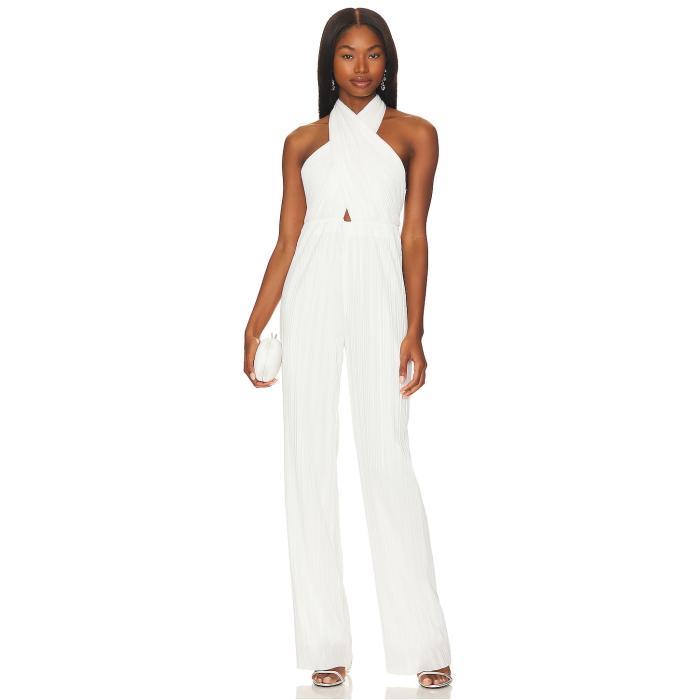 アマンダアプリチャード Amanda Uprichard 【 Rivera Jumpsuit Women White 】 飛び降りる背広 レディース 白いこと 白いこと