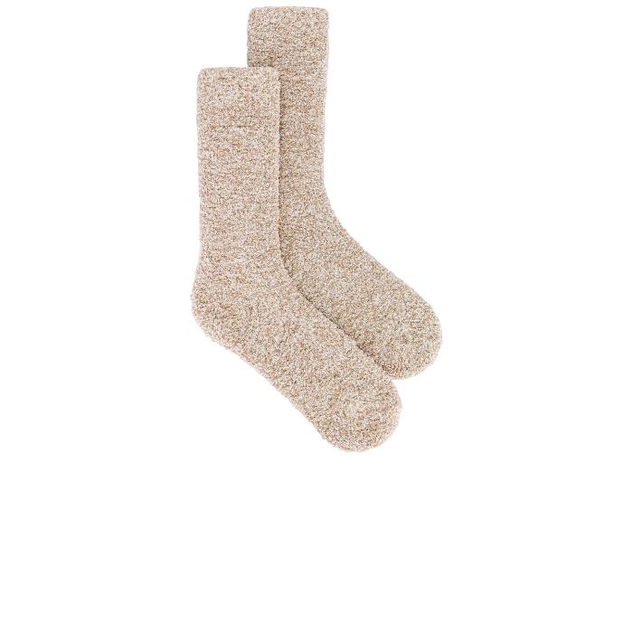 Barefoot Dreams 【 Cozychic Socks Women Stone & White 】 ソックス・靴下 インナー 下着 ナイトウェア レディース 靴下 レッグウェア 靴下 レディース 白色 ホワイト
