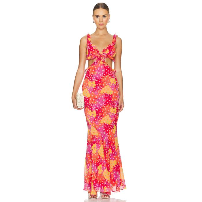 ヤウラ Yaura 【 Enitan Dress Women Bubblegum Print 】 ドレス レディースファッション ドレス レディース