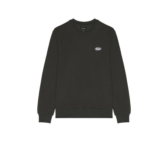 ブリクストン Brixton 【 Parsons Patch Crew Neck Sweatshirt Men Washed Black 】 クルー スウェット トレーナー メンズファッション トップス スウェット トレーナー メンズ 黒色 ブラック
