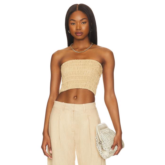 フェイスフルザブランド Faithfull The Brand 【 Latia Top Women Wheat 】 レディースファッション トップス ベアトップ チューブトップ レディース ウィート