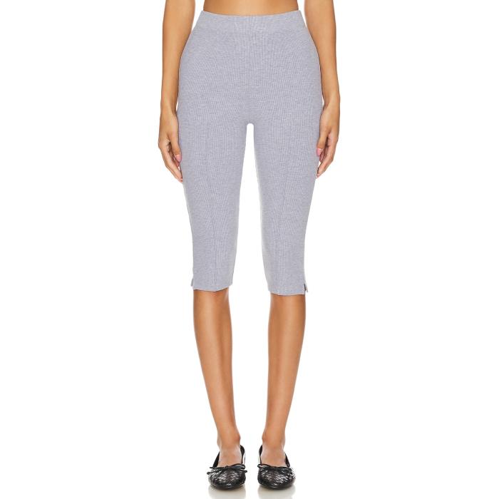 Donni. 【 The Rib Pedal Pusher Women Heather Grey 】 レディースファッション ボトムス パンツ レディース heather ヘザー 灰色 グレー