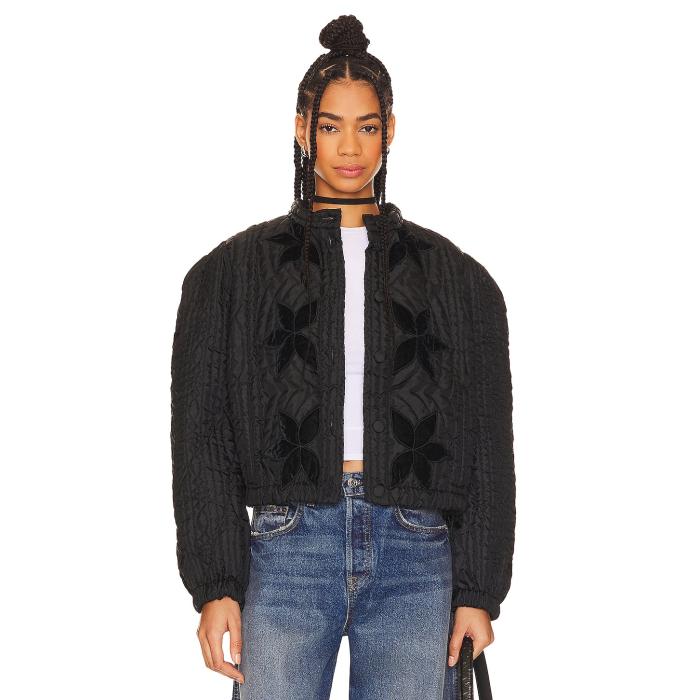 フリーピープル Free People 【 Quinn Quilted Jacket Women Black 】 Jacket 上衣 レディース 黒いこと 黒いこと レディースファッション-コート・ジャケット