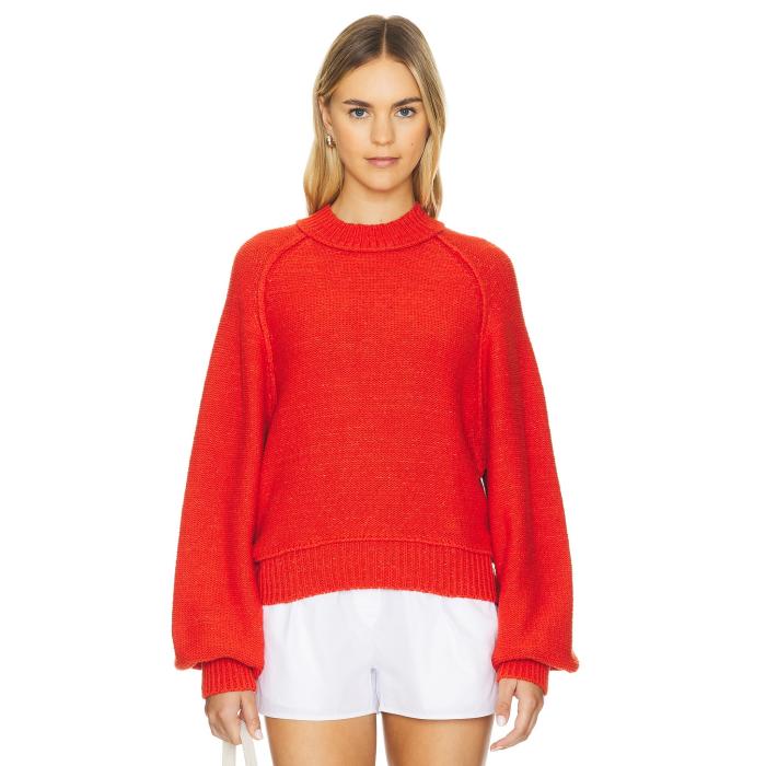 フリーピープル Free People 【 Riley Pullover Women Fiery Red 】 レディースファッション トップス ニット セーター その他 レディース Red 赤・レッド