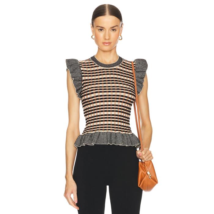 ウラ・ジョンソン Ulla Johnson 【 Rea Top Women Tierra Check 】 レディースファッション トップス タンクトップ レディース
