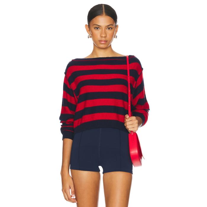 フリーピープル Free People 【 X We The Free Into The Blue Pullover Women Red Combo 】 フリー 青色 ブルー レディースファッション トップス ニット セーター その他 レディース Red 赤・レッド