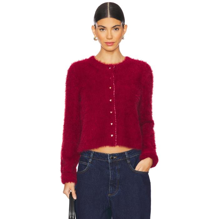 フリーピープル Free People 【 Celeste Cardi Women Aged Red 】 レディース Red 赤・赤いこと