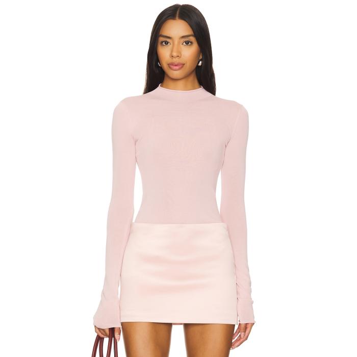 Camila Coelho 【 Pauline Mock Neck Sweater Women Light Pink 】 トレーナー レディース pink ピンク｜スニケス