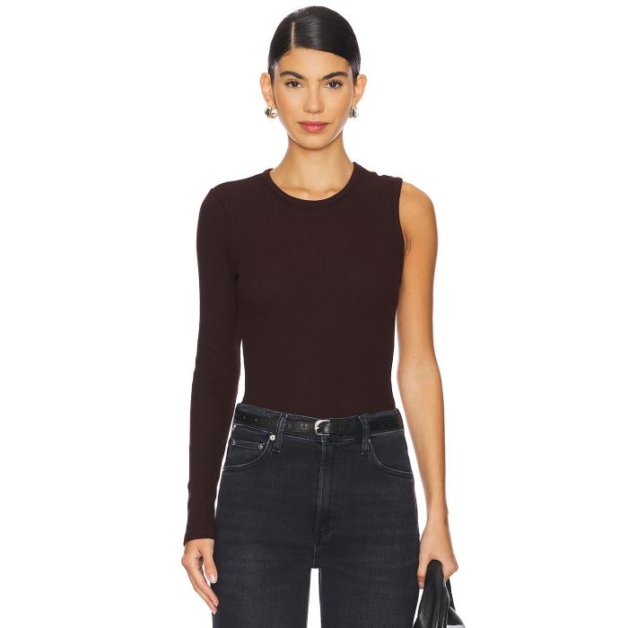 シチズンズオブヒューマニティ Citizens Of Humanity 【 Fellina One Sleeve Women Burgundy 】 Sleeve スリーブ レディースファッション トップス Tシャツ カットソー レディース ワイン色・バーガンディー