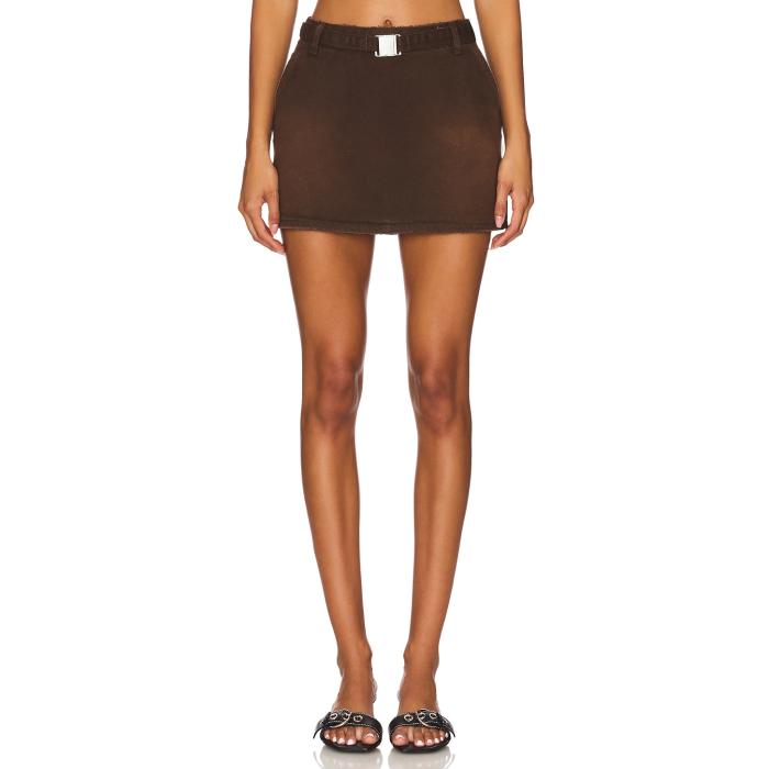 Ser.o.ya 【 Marquise Mid Rise Mini Skirt Women Vintage Brown 】 ミッド ライズ レディースファッション ボトムス スカート レディース vintage ビンテージ・ヴィンテージ 茶色 ブラウン