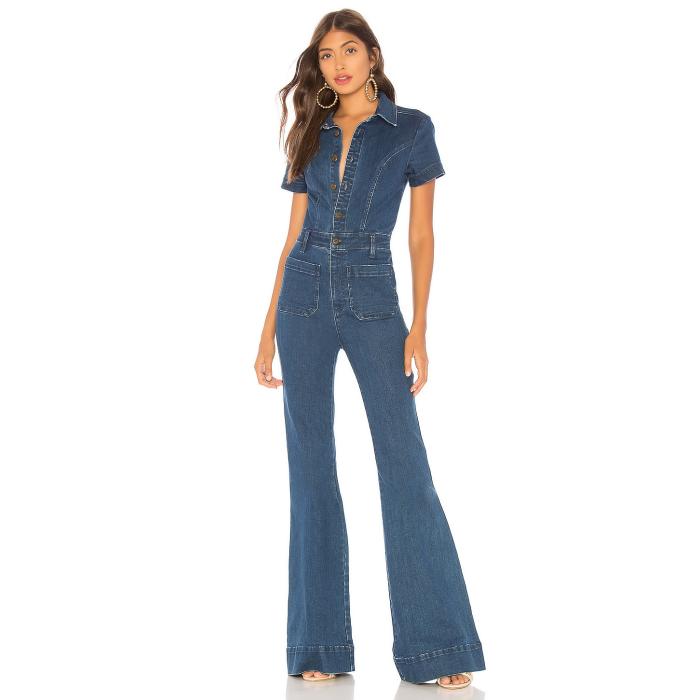 ショウミーユアムームー Show Me Your Mumu 【 Everhart Jumpsuit Women Lunar Blue 】 飛び降りる背広 レディース ルーナー・ルナー 青碧 青碧