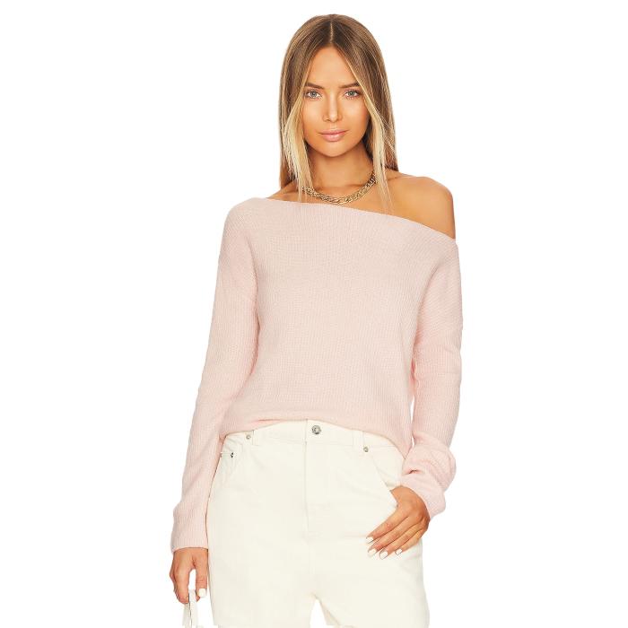 Lovers And Friends 【 Lovers + Friends Alayah Off Shoulder Sweater Women Soft Pink 】 トレーナー レディースファッション トップス ニット セーター セーター レディース pink ピンク 30,355円
