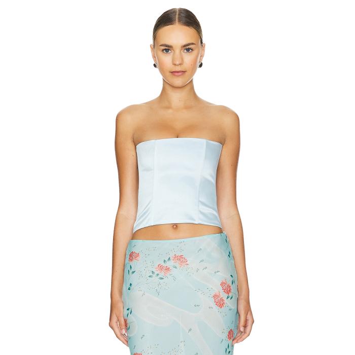Bella Venice 【 The Jolie Corset Women Baby Blue 】 レディースファッション トップス ベアトップ チューブトップ レディース 青色 ブルー