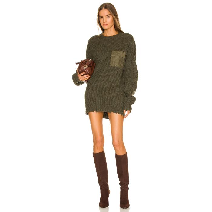 Ser.o.ya 【 Devin Sweater Women Olive Wool 】 トレーナー レディースファッション トップス ニット セーター セーター レディース olive オリーブ
