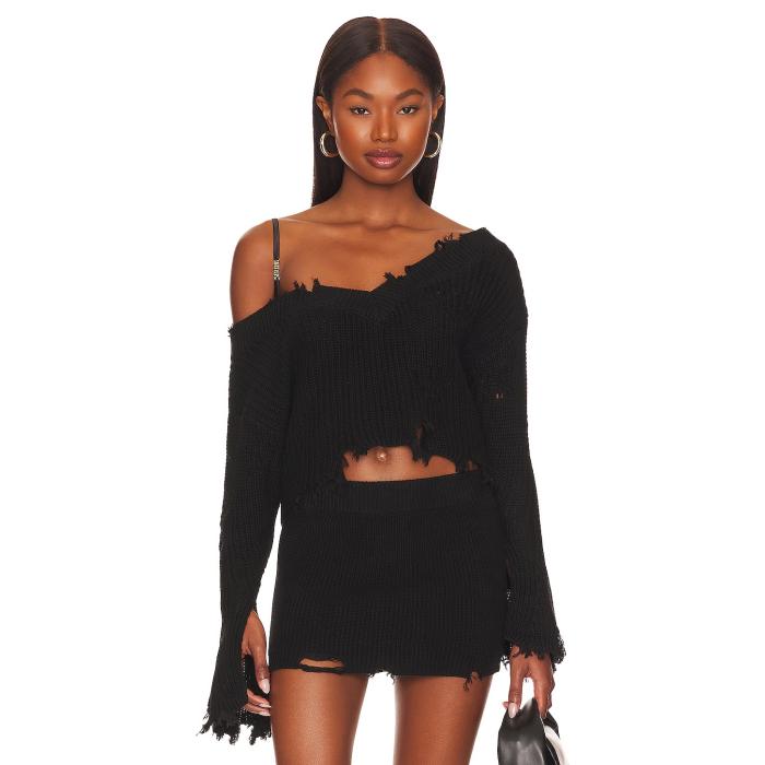 Ser.o.ya 【 Skye Sweater Women Black 】 トレーナー レディースファッション トップス ニット セーター その他 レディース 黒色 ブラック