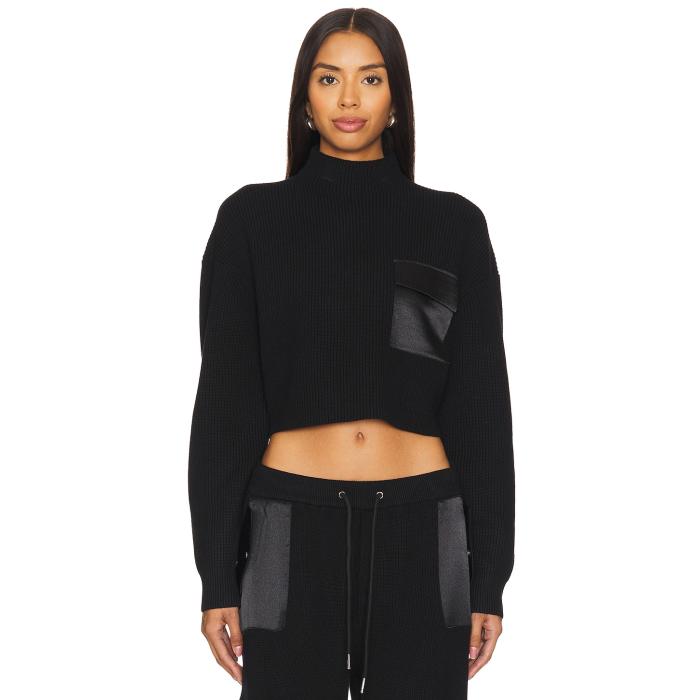 Ser.o.ya 【 Donna Mid Cropped Sweater Women Black 】 ミッド トレーナー レディースファッション トップス ニット セーター セーター レディース 黒色 ブラック