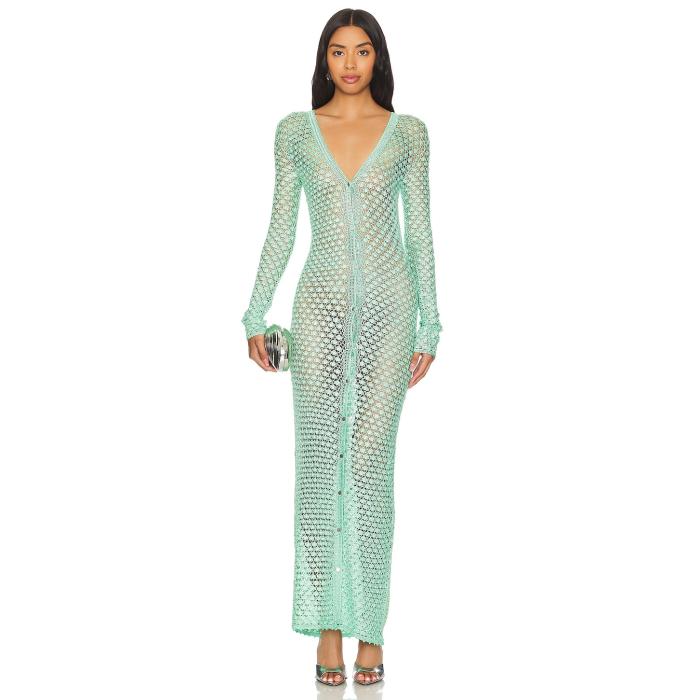 Ser.o.ya 【 Allison Crochet Cardigan Women Seafoam 】 カーディガン レディースファッション トップス カーディガン ボレロ レディース