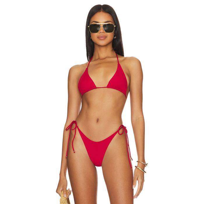 Indah 【 Skylar Triangle Bikini Top Women Velvet 】 レディースファッション 水着 レディース 21,600円