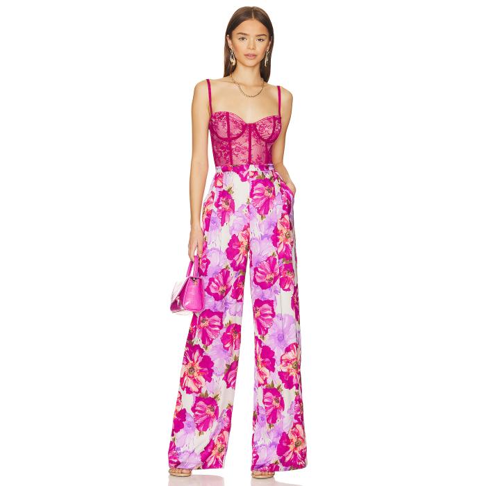 Katie May 【 Tink Jumpsuit Women Magenta Poppy 】 飛び降りる背広 レディース マジェンタ