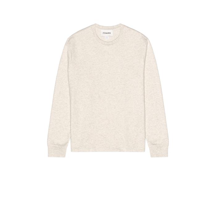 一こま Frame 【 Longsleeve Duofold Crew Men Oatmeal Heather 】 ロング捩り・長袖 労働者の一団 メンズ heather ギョリュウモドキ