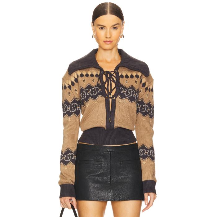 Understated Leather 【 Nordic Cowboy Sweater Women Tan Multi 】 トレーナー レディースファッション トップス ニット セーター セーター レディース
