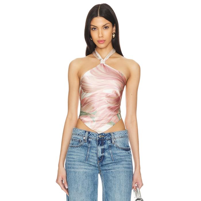 Retrofete 【 Jamie Top Women Dusty Pink Botanical 】 レディース pink サクラ色