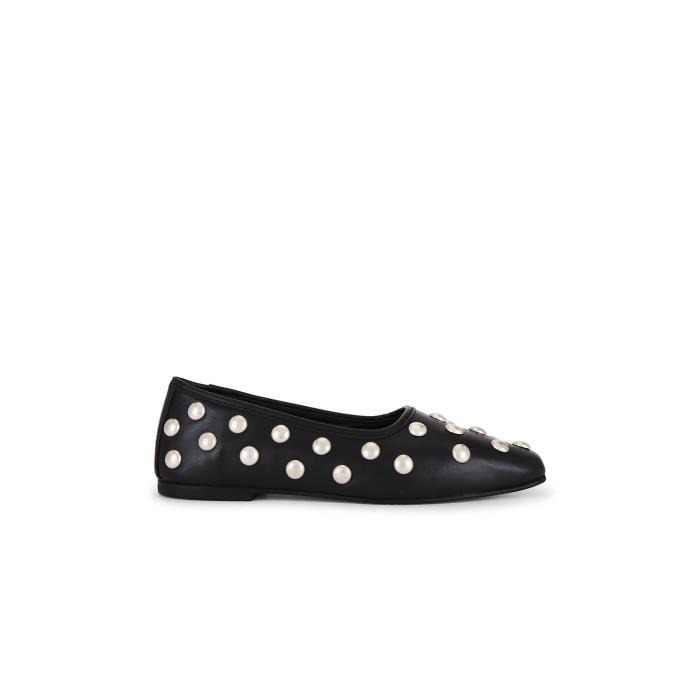 Freda Salvador 【 Jessie Flat Women Black Calf With Studs 】 レディース 黒いこと 黒いこと