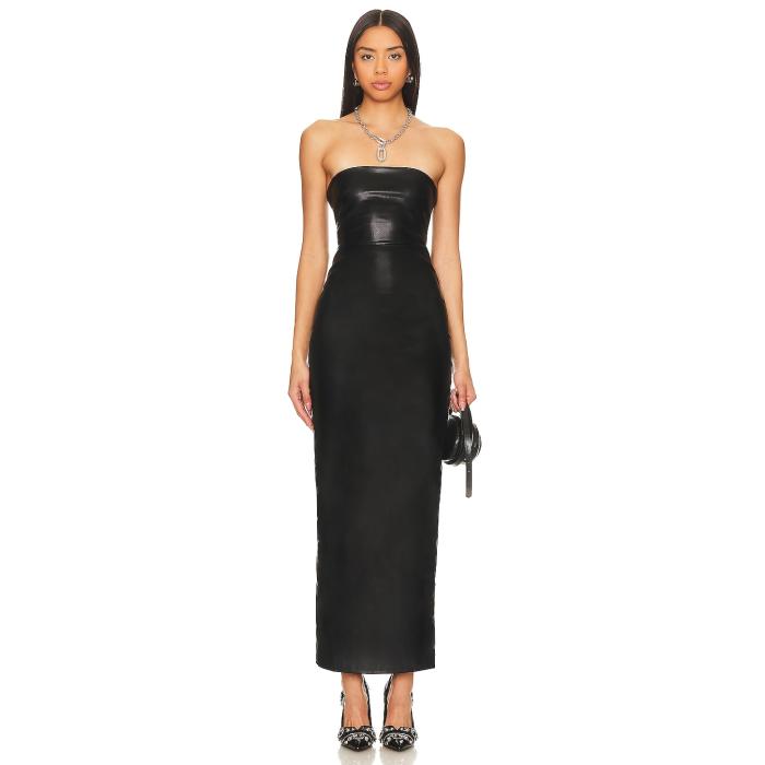 Superdown 【 Alexandra Faux Leather Dress Women Black 】 レザー ドレス レディースファッション ドレス レディース 黒色 ブラック
