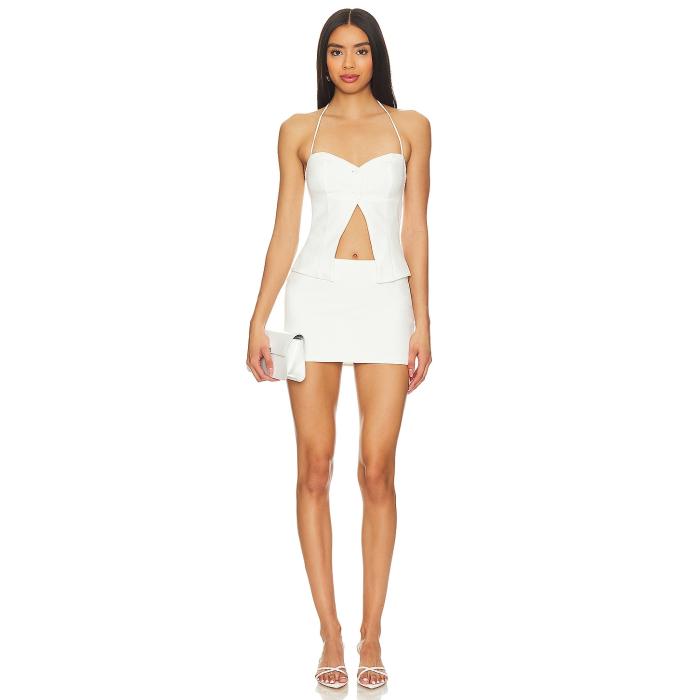 Superdown 【 Audrina Skirt Set Women White 】 レディース 白いこと 白いこと