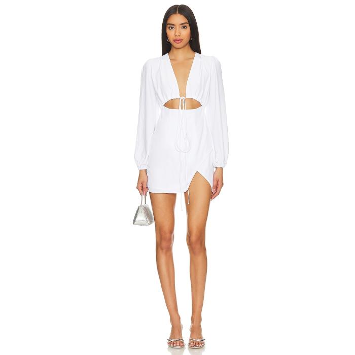 Superdown 【 Selene Wrap Dress Women White 】 wrap ラップ ドレス レディースファッション ドレス レディース 白色 ホワイト