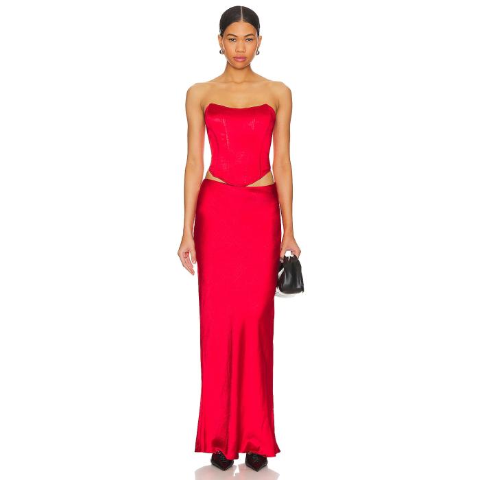 Superdown 【 Calla Skirt Set Women Red 】 レディースファッション ドレス レディース Red 赤・レッド