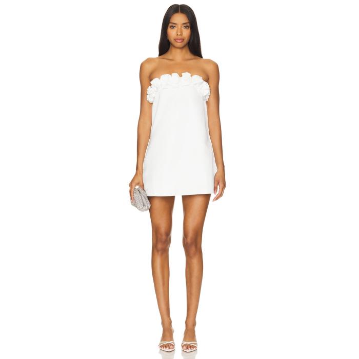 Weworewhat 【 Rose Mini Dress Women White 】 Rose ローズ ドレス レディースファッション ドレス レディース 白色 ホワイト