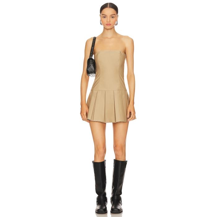 Superdown 【 Ruby Mini Dress Women Tan 】 お召しもの レディース
