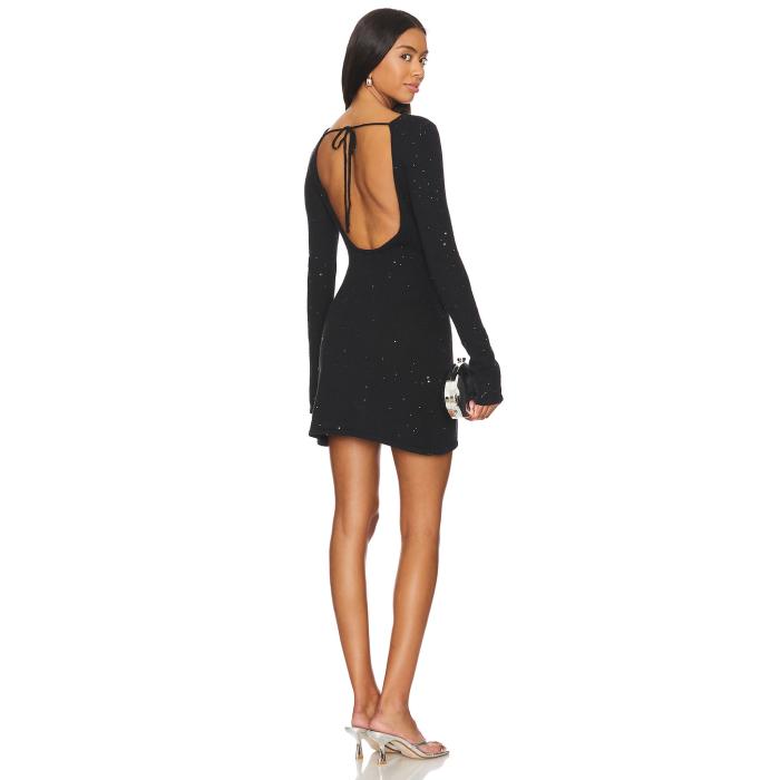 Weworewhat 【 Open Back Mini Dress Women Black 】 御召しもの レディース 黒いこと 黒いこと