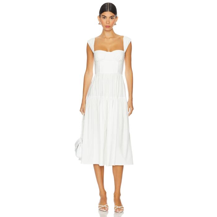 Weworewhat 【 Corset Midi Dress Women White 】 ドレス レディースファッション ドレス レディース 白色 ホワイト