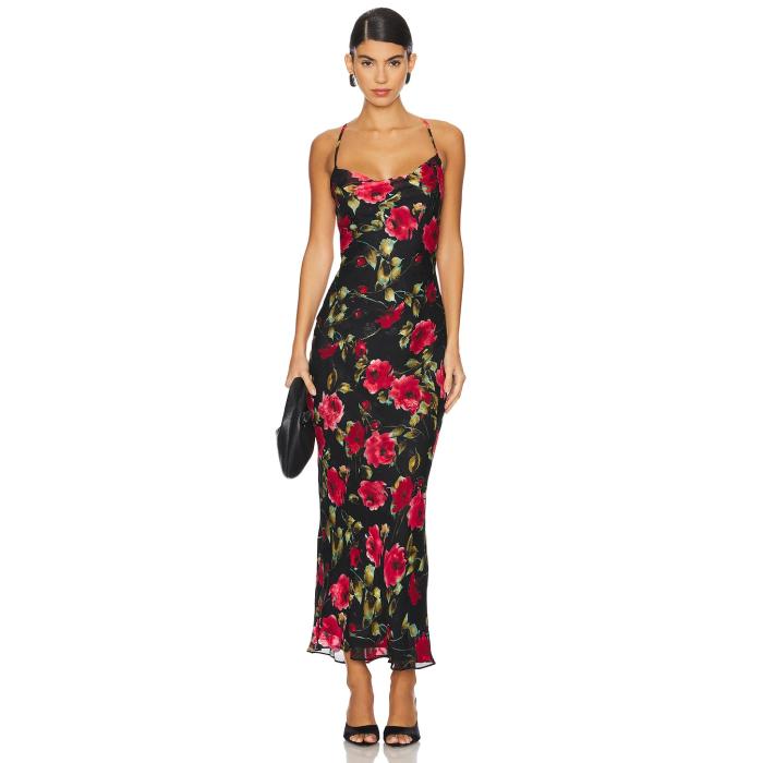 More To Come 【 Haylo Maxi Dress Women Black Floral 】 ドレス レディースファッション ドレス レディース 黒色 ブラック