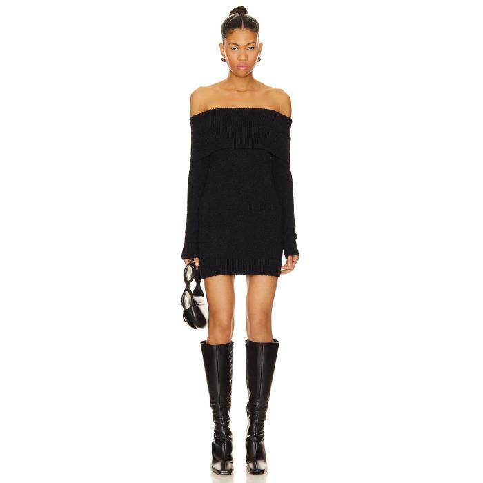 Superdown 【 Isidore Sweater Dress Women Black 】 トレーナー ドレス レディースファッション ドレス レディース 黒色 ブラック 18,531円