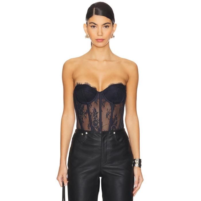 Retrofete 【 Otto Lace Bodysuit Women Navy 】 上半身背広 レディース 紺色 米国海軍