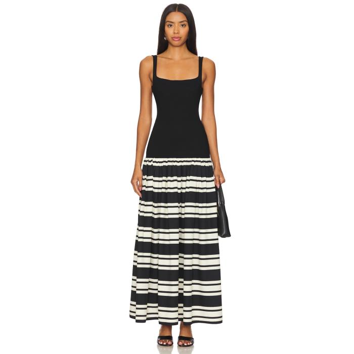 Delfi 【 Zona Dress Women Black & White 】 ドレス レディースファッション ドレス レディース 黒色 ブラック 白色 ホワイト