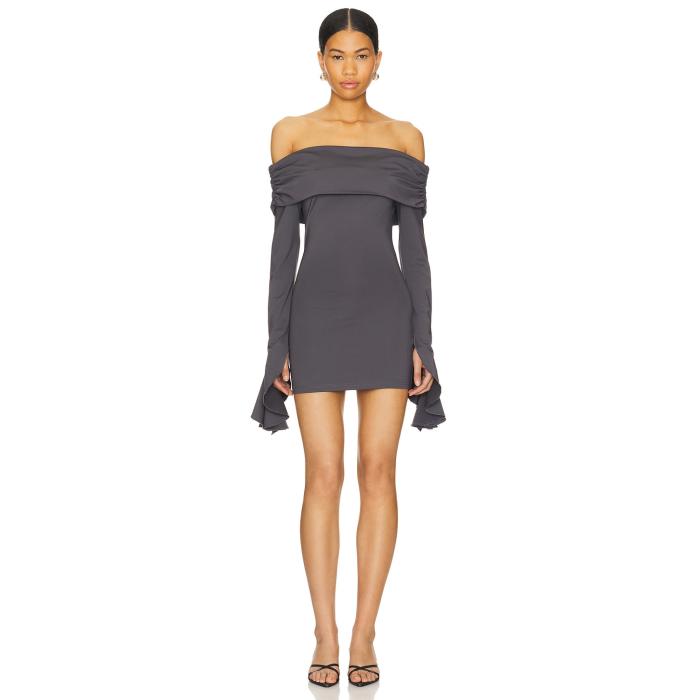 Superdown 【 Yuka Mini Dress Women Slate 】 お召しもの レディース